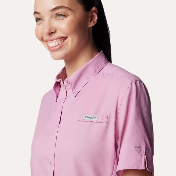 NWT Columbia Women’s Tamiami II Short Sleeve Shirt – Minuet (Pink), Size Small - Picture 4 of 11